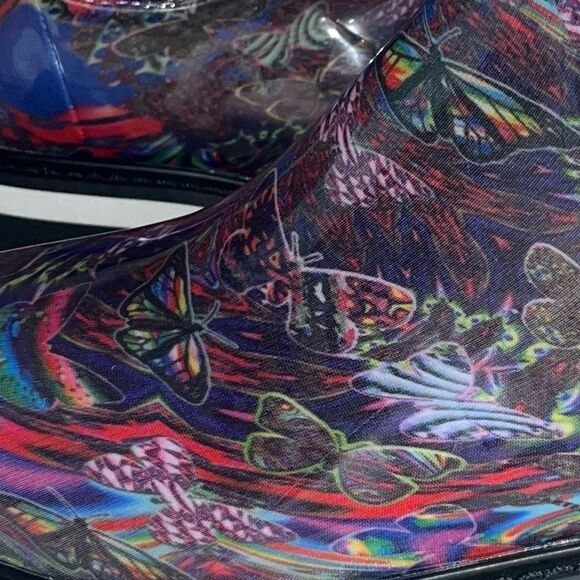 Roma Women’s Vegan Rubber Rain Boots NEW Waterproof Art22 Print Butterfly SZ 9 - Picture 10 of 14